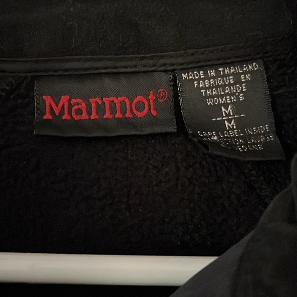 Marmot women's fleece zip up jacket black airway pockets‎ mock neck medium - Picture 3 of 9